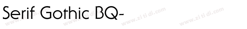 Serif Gothic BQ字体转换
